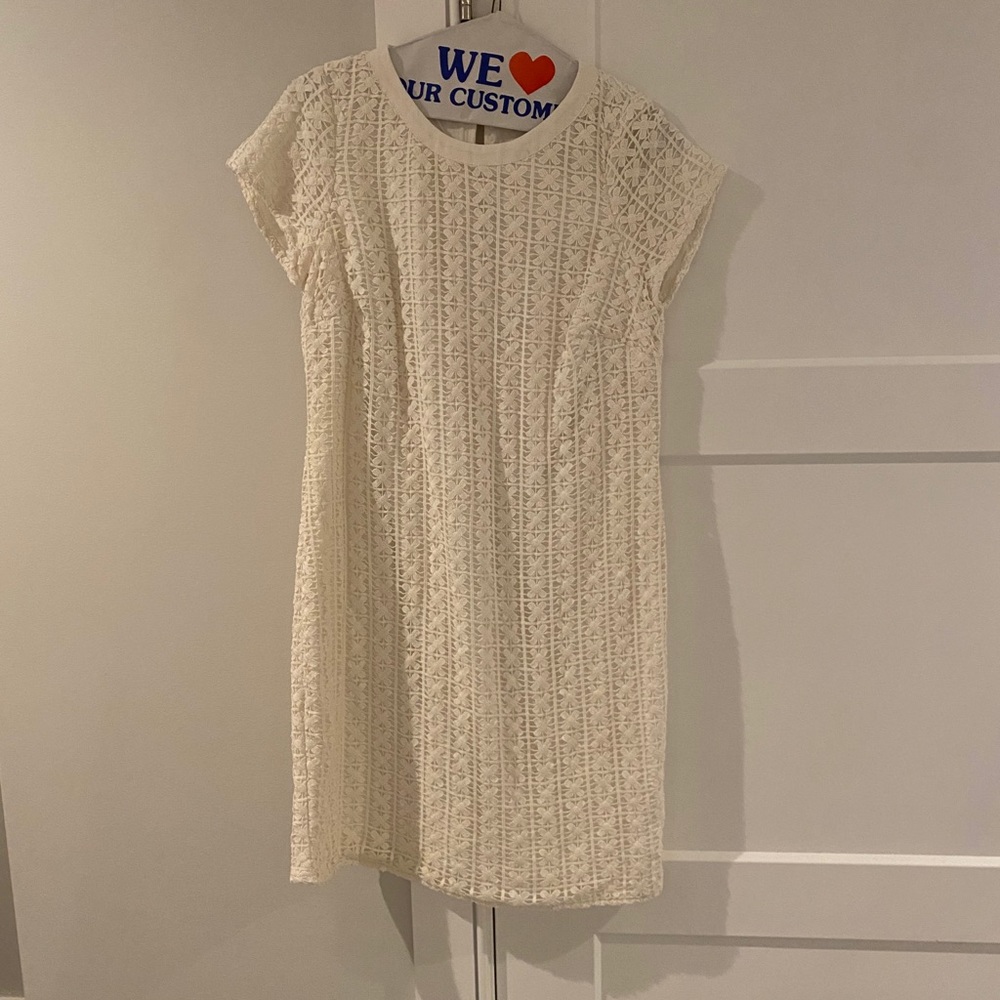 White dress with lace detail